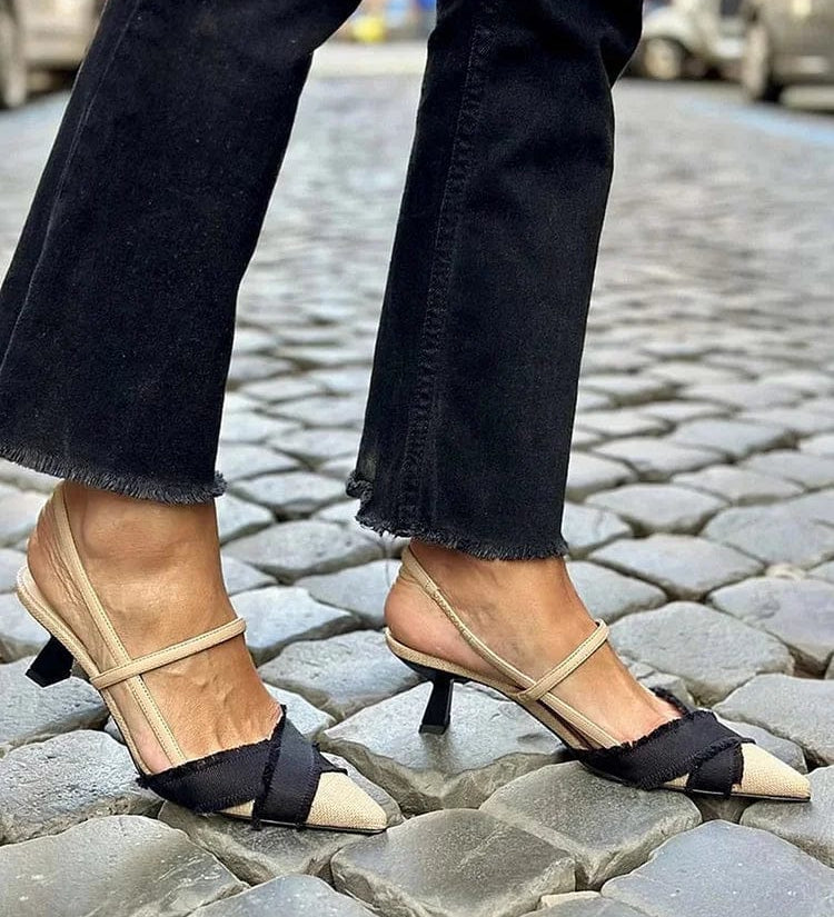 Florette | Elegantas slingback kurpes ar papēdi