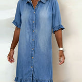 Maria | Rochie confortabilă din denim