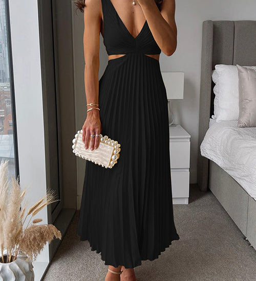 Alina – Rochie Midi de Damă Elegantă Plissată