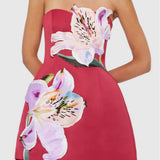 Rochie mini cu top tub brodat floral