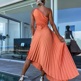 Celeste – Rochie Maxi Elegantă cu Un Umăr