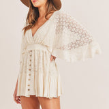 Mira – Rochie mini retro cu aspect dantelat