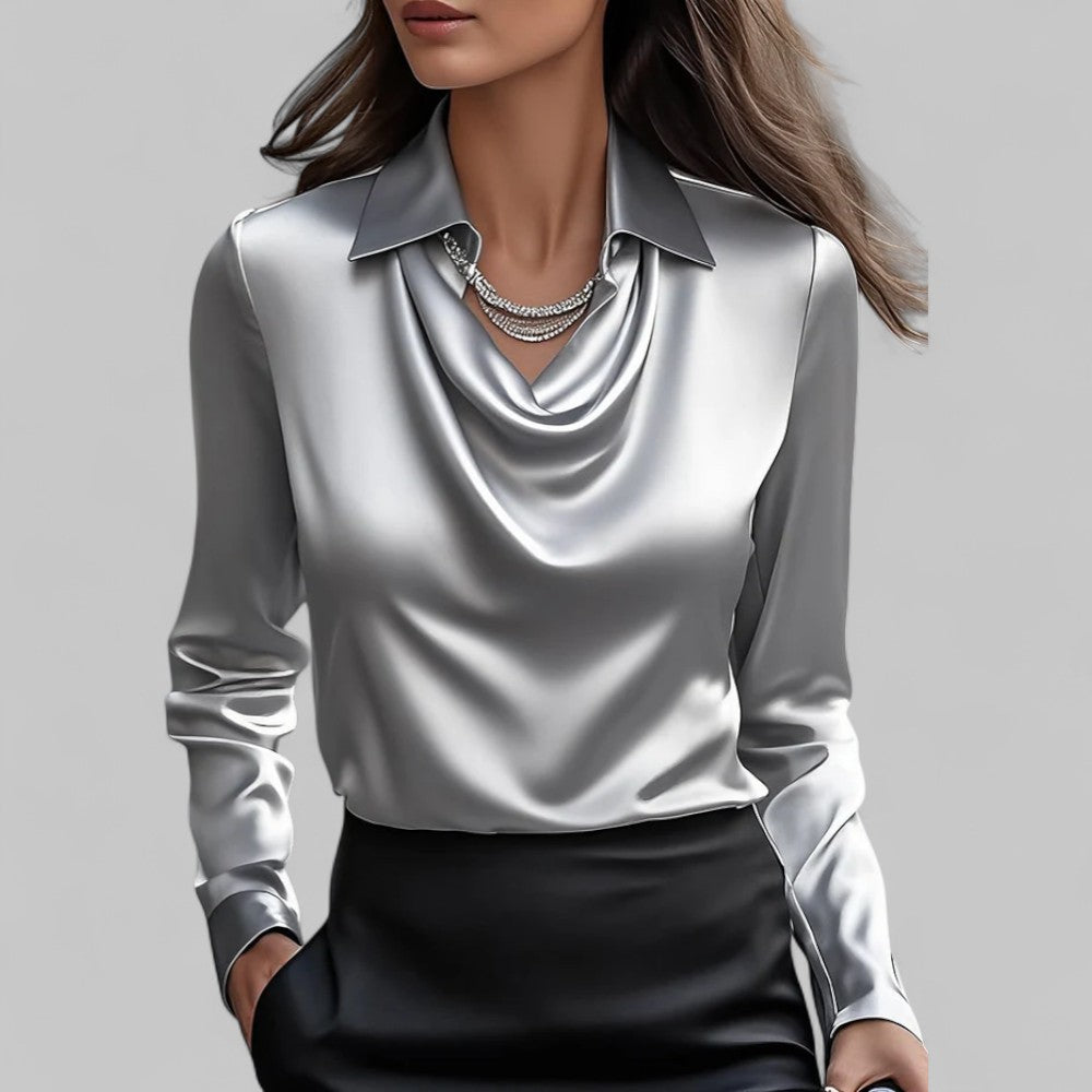 Theresa | Bluza elegantă din satin pentru femei
