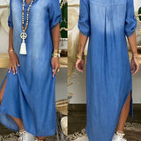 Ibiza | Rochie maxi din denim modern