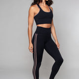 Ene | Leggings fără cusături cu detalii din tub și talie foarte înaltă
