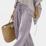 Natália | Set elegant boho Bardot din bambus ușor