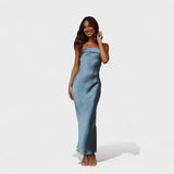 Carmen | Rochie din satin fără mâneci