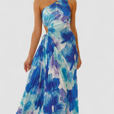 Stela – Rochie maxi cu decupaje asimetrice