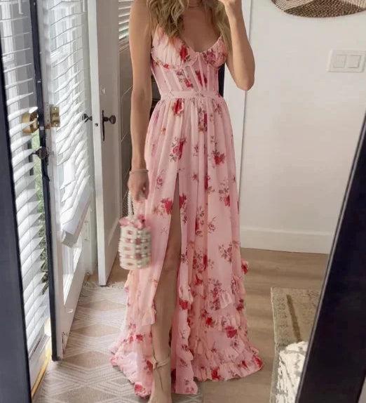 Sónia | Rochie midi cu imprimeu floral