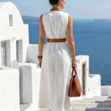 Myra | Rochie Midi cu Linia de Contrast