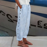 Leonor | Pantaloni din in cu scop