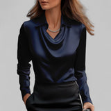 Theresa | Bluza elegantă din satin pentru femei