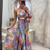 Whitney | Rochie elegantă și fluidă cu un umăr pentru evenimentele de vară