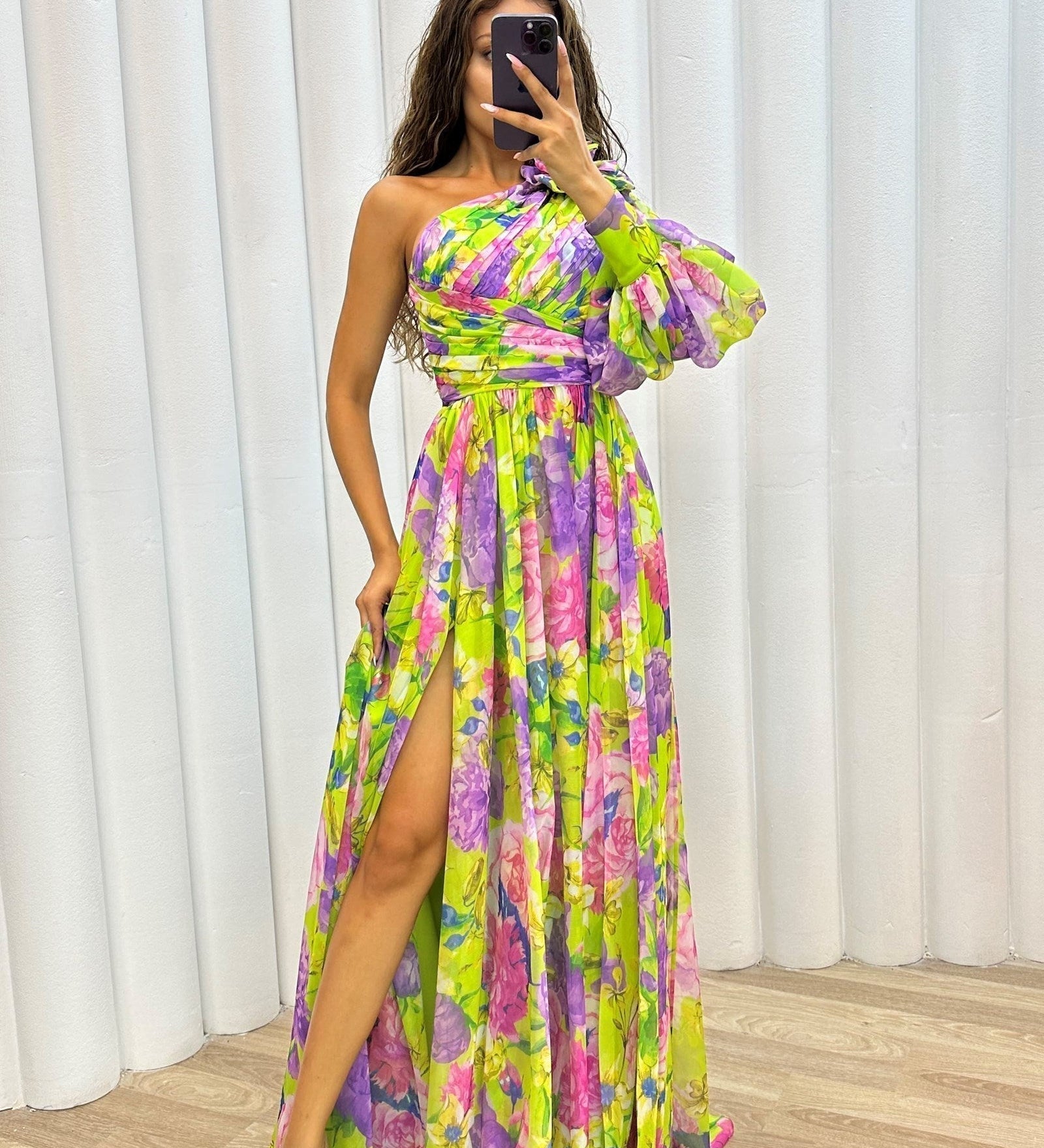 Whitney | Rochie elegantă și fluidă cu un umăr pentru evenimentele de vară