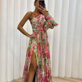 Whitney | Rochie elegantă și fluidă cu un umăr pentru evenimentele de vară