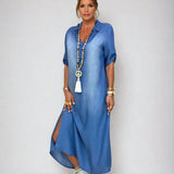 Ibiza | Rochie maxi din denim modern