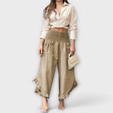 Jaya | Pantaloni confortabili cu pliuri moderne din materiale naturale
