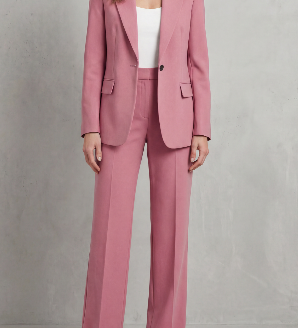 Brenda | Costum elegant de culoare albastră cu croială liberă