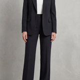 Brenda | Costum elegant de culoare albastră cu croială liberă