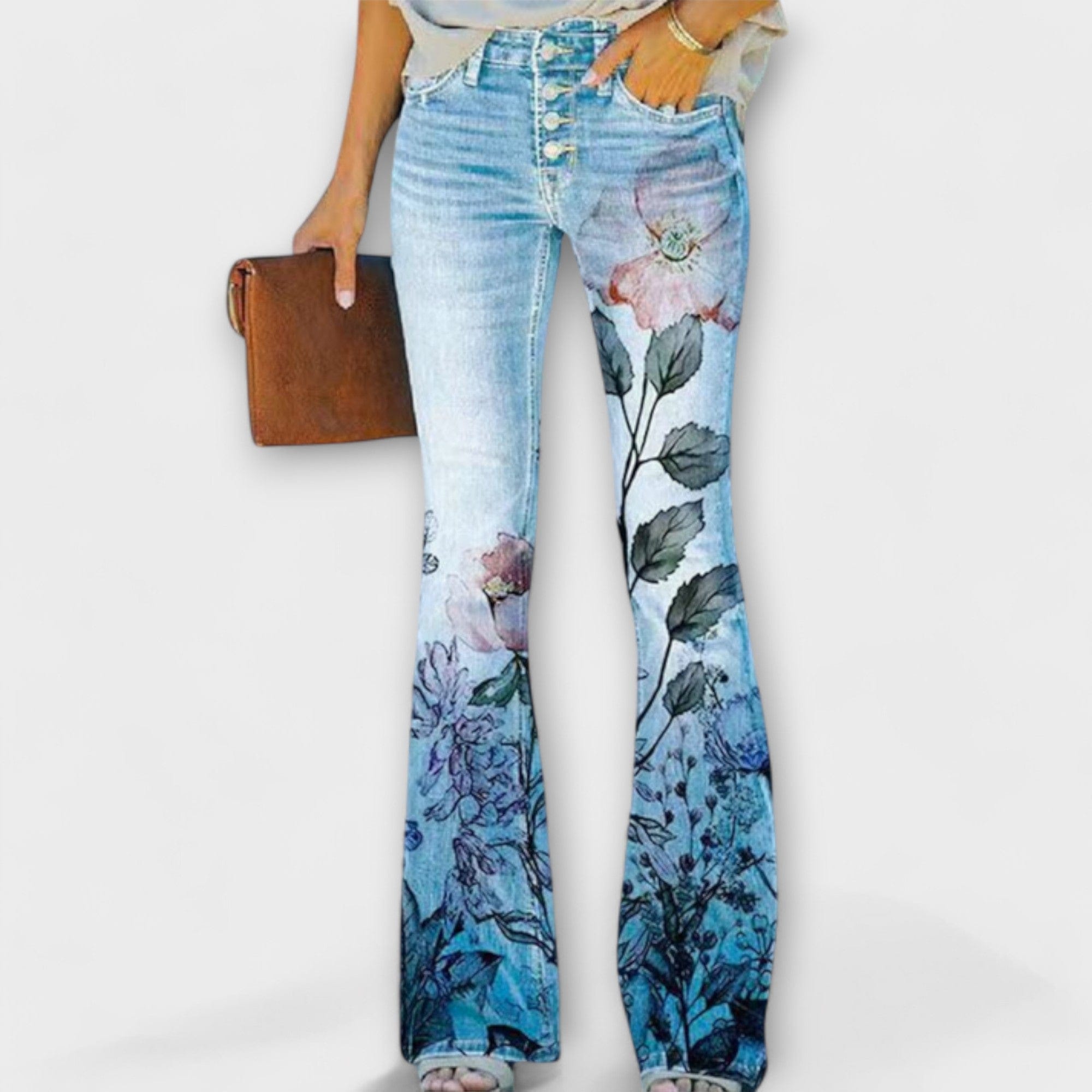Alexandra | Pantaloni cu flori