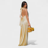 Martina | Rochie cu cravată din mătase