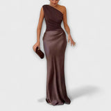 Luna | Rochie asimetrică din satin