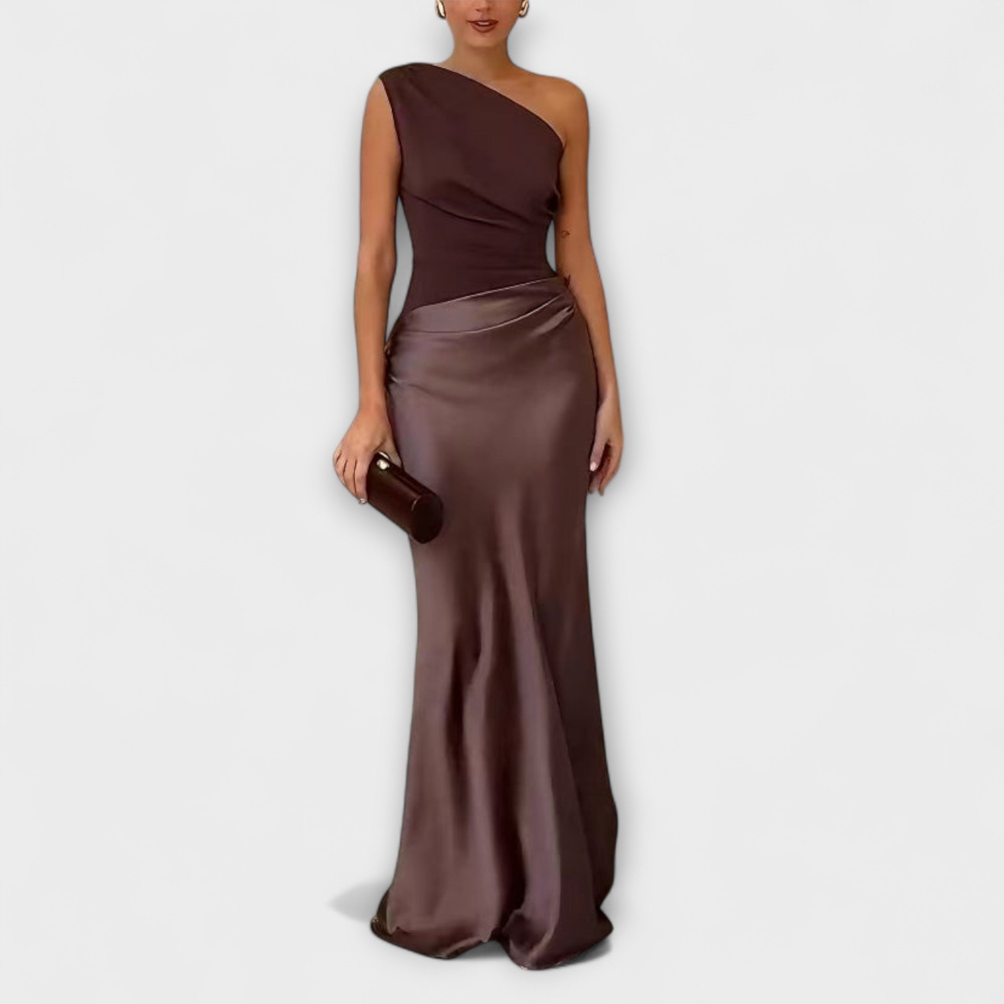 Luna | Rochie asimetrică din satin