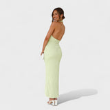 Camila | Rochie lungă, decolteu halter