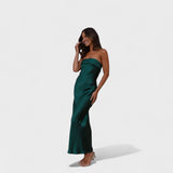 Carmen | Rochie din satin fără bretele