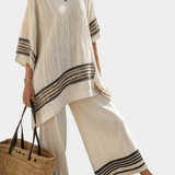 Noēmija | Set elegant de lenjerie din bambus cu model de margriță