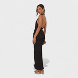 Camila | Rochie lungă, decolteu halter