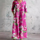 Dora | Rochie de vară pentru femei cu imprimeu floral și decolteu în V