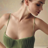 Iasmina – Rochie de Damă Plisată Midi Elegantă Romantică