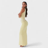 Seranella | Rochie maxi asimetrică cu decupaj