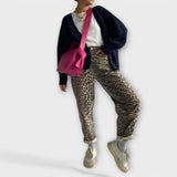 Chandra | Blugi cu imprimeu leopard în stil vintage
