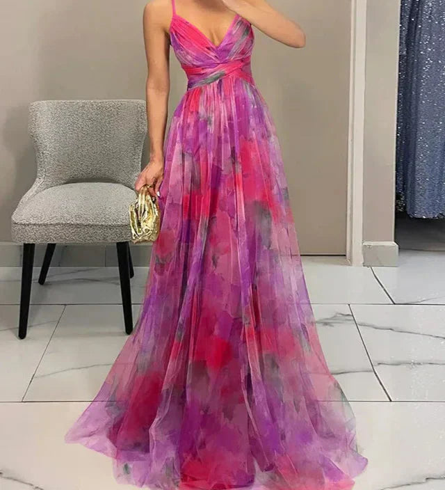 Madeline | Rochie lungă cu flori care emană eleganță fără efort