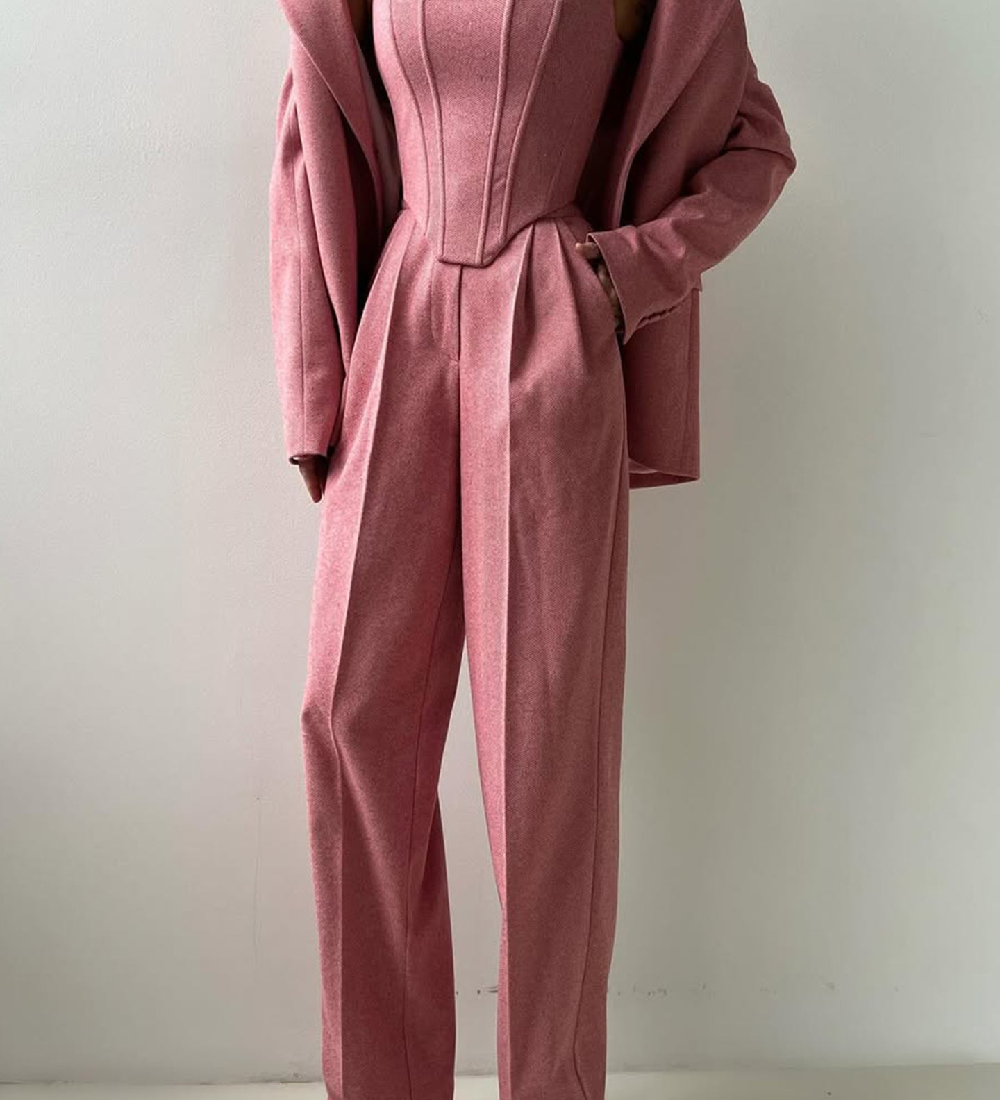 Dolce™ - Set de trei piese cu blazer cu dublă închidere