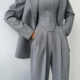 Dolce™ - Set de trei piese cu blazer cu dublă închidere