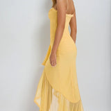Chloe™ | Rochie din plasă galbenă