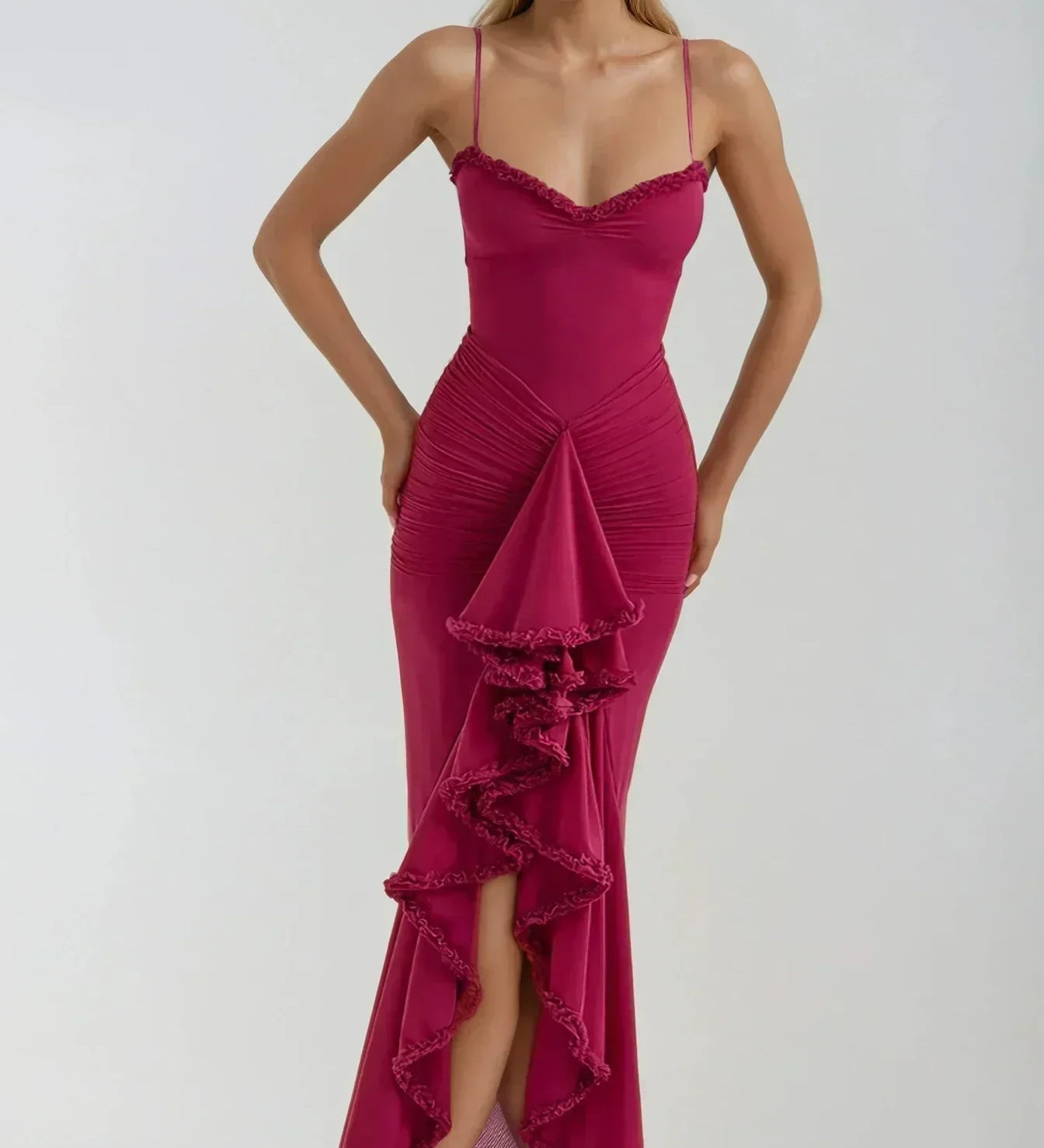 Chloe™ | Rochie din plasă galbenă