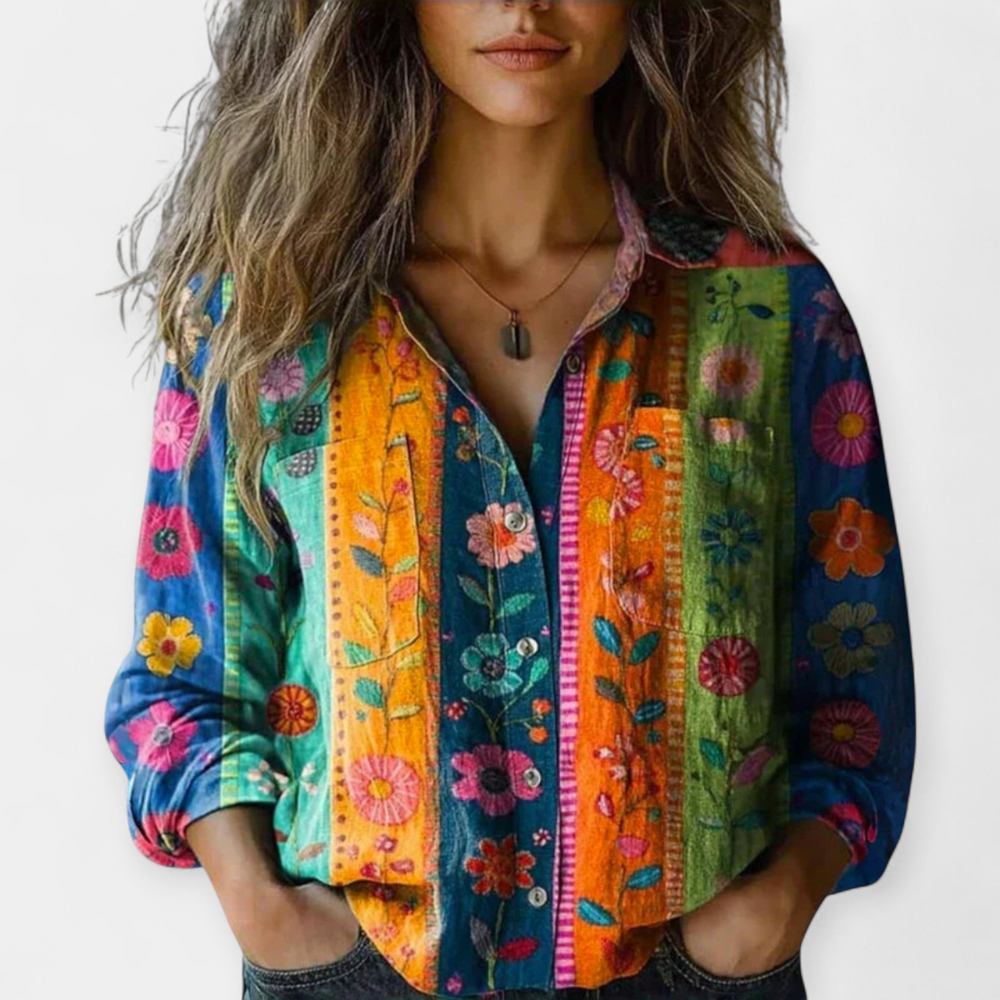 Terra | Vintage plus cu imprimeu