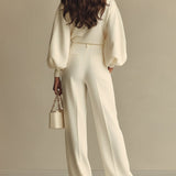 Selena | Set elegant cu pantaloni largi