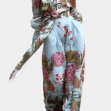 Sanne | Set elegant: cămașă cu imprimeu floral și pantaloni ondulați