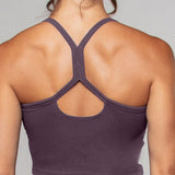 Evelin | Top sport cu spate în cruce din material mulberry