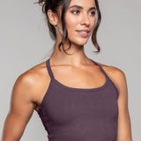 Evelin | Top sport cu spate în cruce din material mulberry