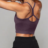Evelin | Top sport cu spate în cruce din material mulberry