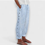 Leonor | Pantaloni din in cu scop