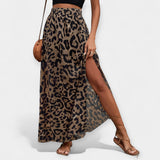 Maarja | Fustă midi cu imprimeu leopard