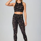 Keiti | Sutien sportiv moale de culoare piersică cu imprimeu leopard