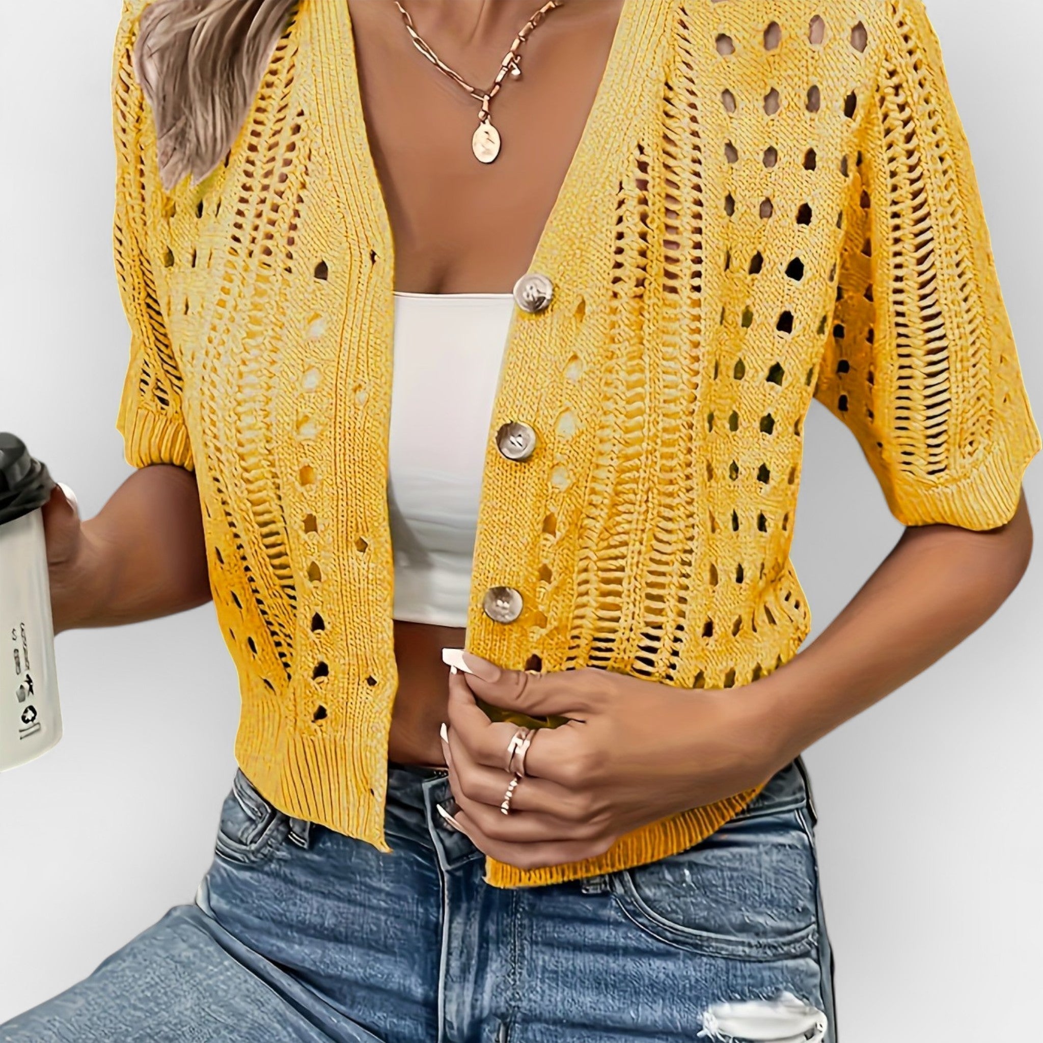 Daria | Cardigan de vară cu mâneci scurte